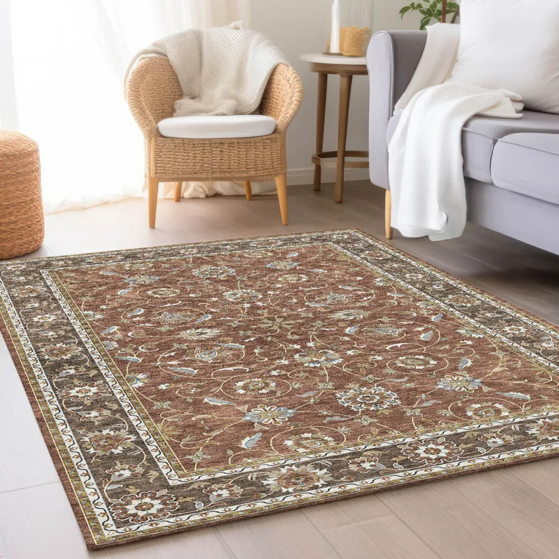 Luxury Washable Hatay Paprika 5\' x 7\'6\" Rug
