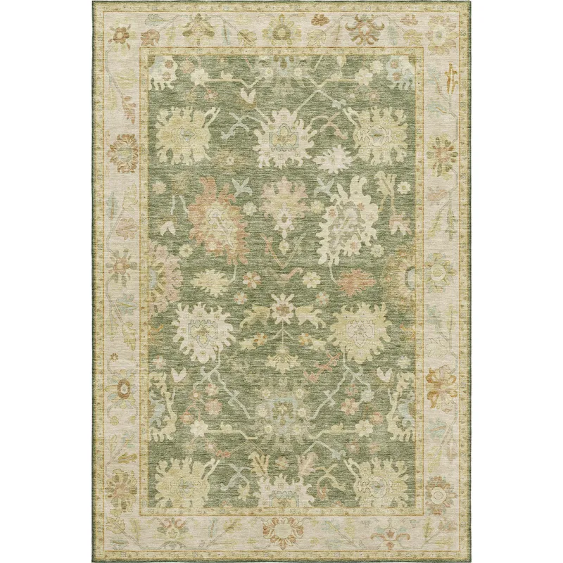 Luxury Washable Hatay Aloe 9\' x 12\' Rug