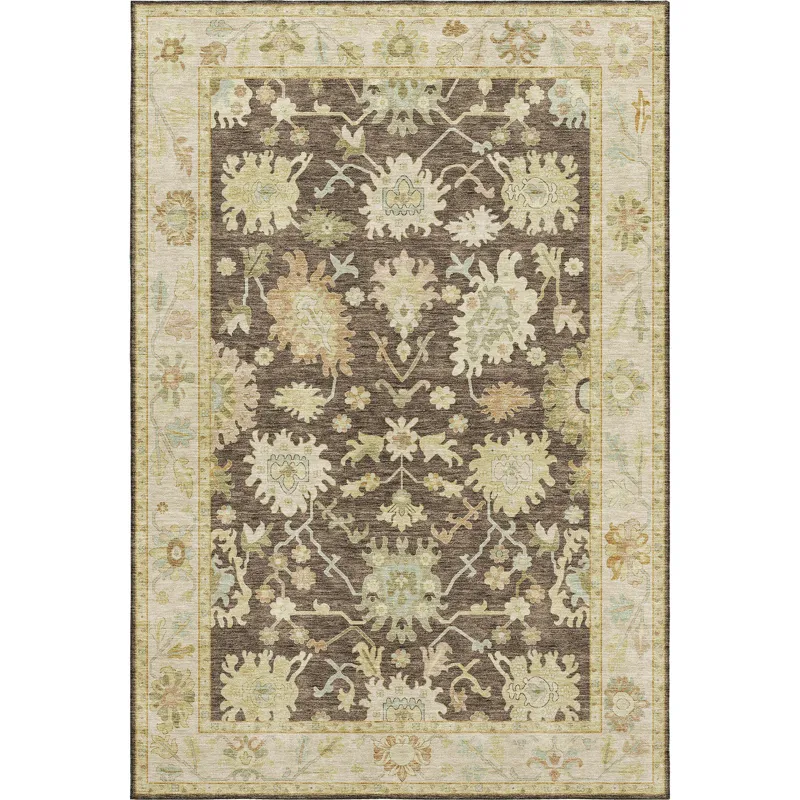 Luxury Washable Hatay Chocolate 2\'6\" x 3\'10\" Rug