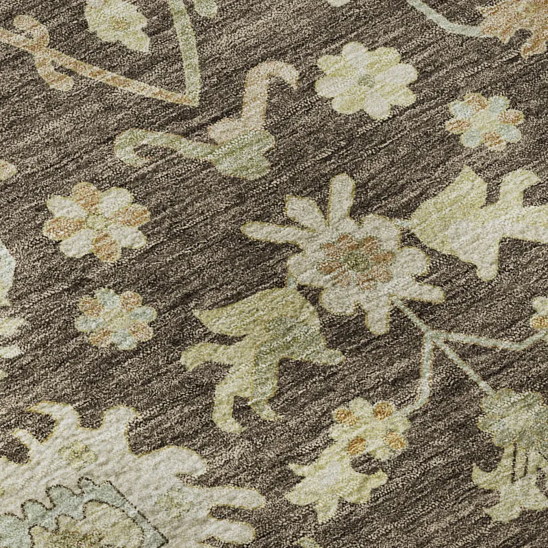 Luxury Washable Hatay Chocolate 1\'8\" x 2\'6\" Rug