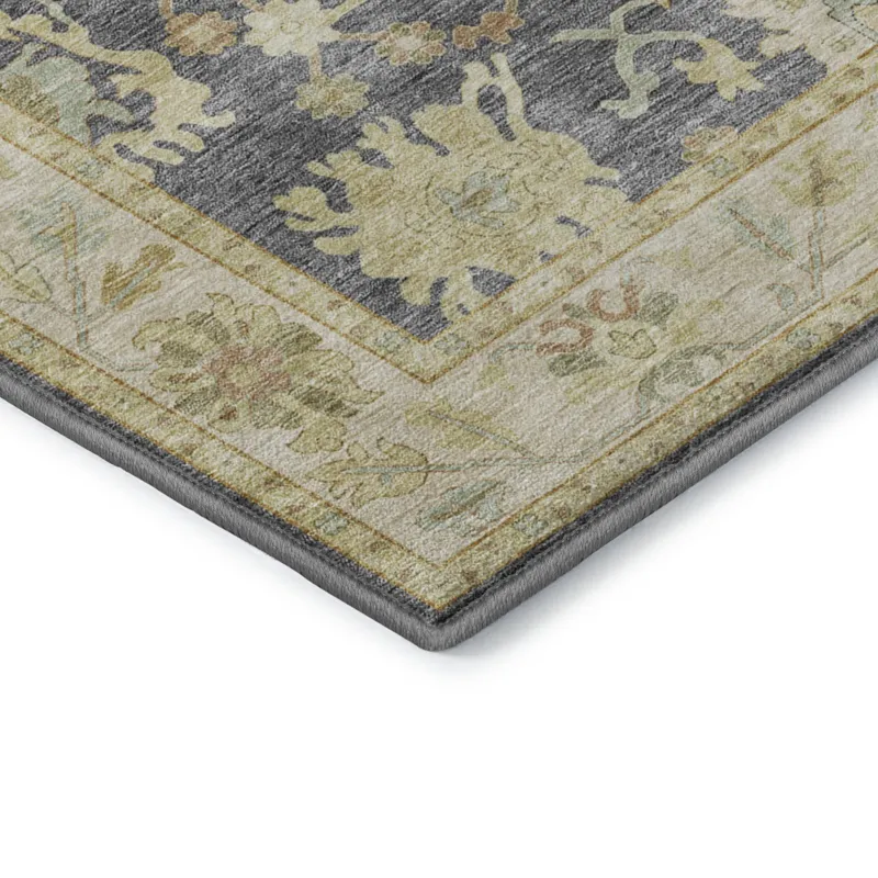 Luxury Washable Hatay Gray 5\' x 7\'6\" Rug
