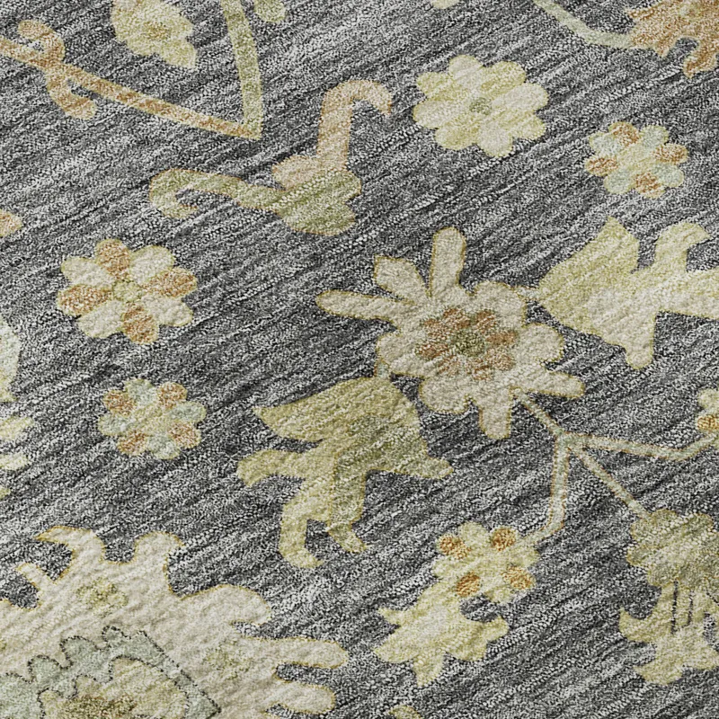 Luxury Washable Hatay Gray 5\' x 7\'6\" Rug