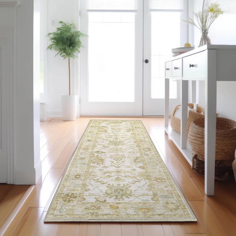 Luxury Washable Hatay Ivory 2\'3\" x 7\'6\" Runner Rug