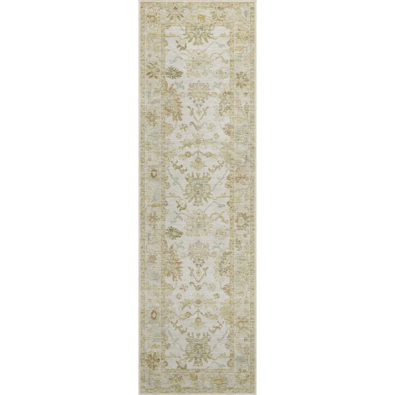 Luxury Washable Hatay Ivory 2\'3\" x 7\'6\" Runner Rug