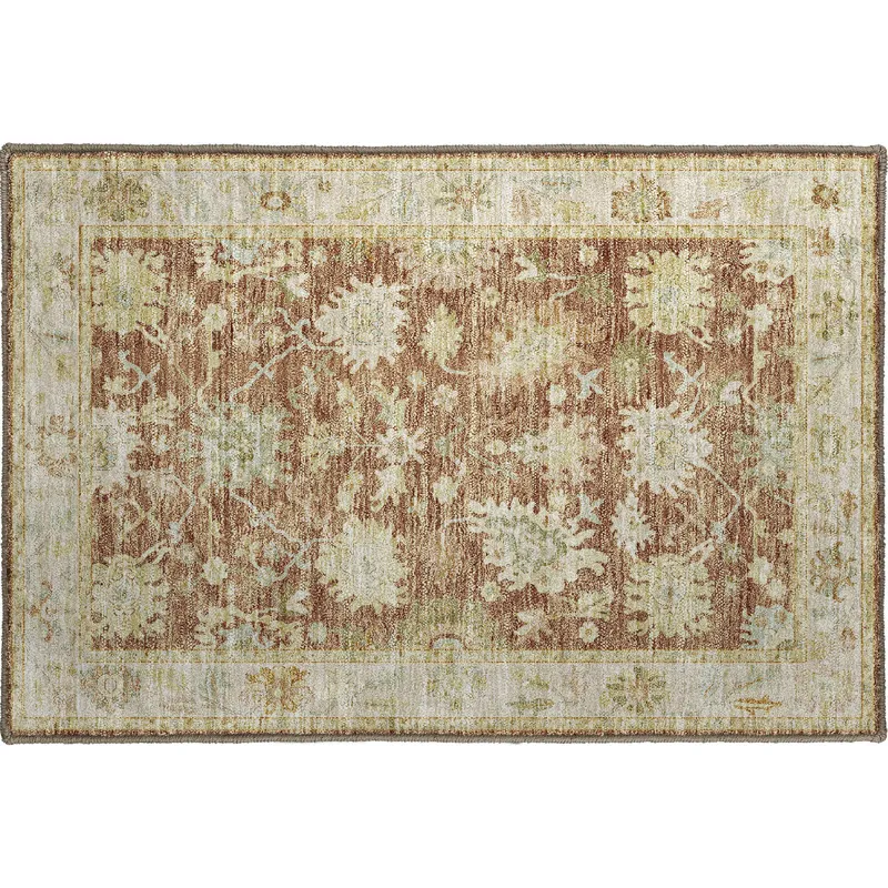 Luxury Washable Hatay Paprika 1\'8\" x 2\'6\" Rug