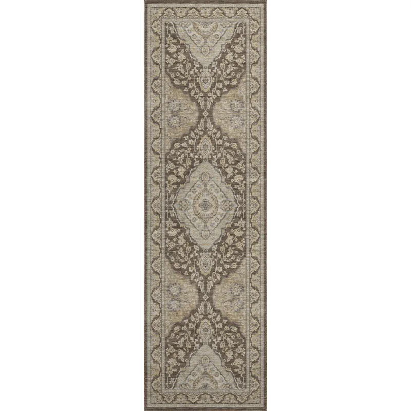 Luxury Washable Hatay Chocolate 2\'3\" x 7\'6\" Runner Rug
