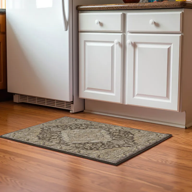 Luxury Washable Hatay Chocolate 1\'8\" x 2\'6\" Rug