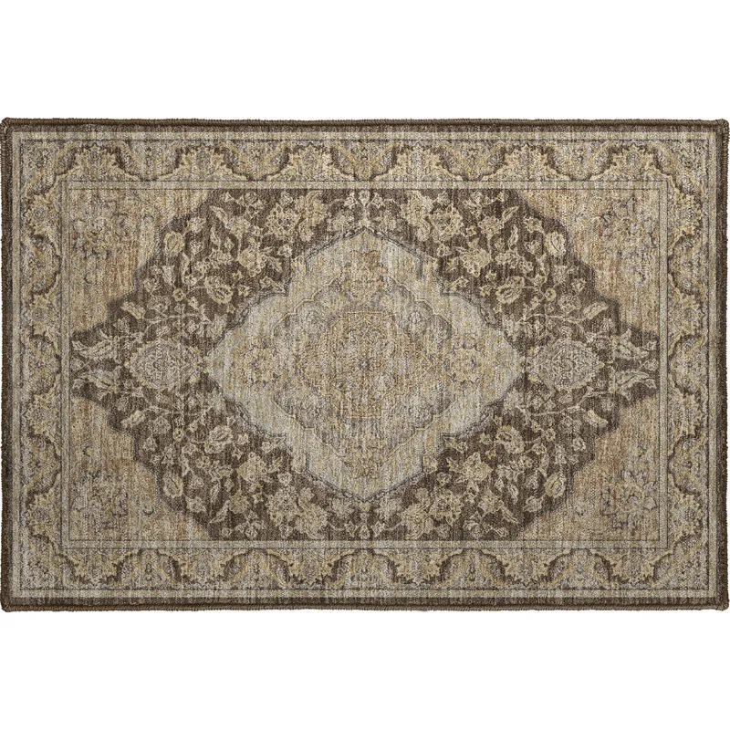 Luxury Washable Hatay Chocolate 1\'8\" x 2\'6\" Rug