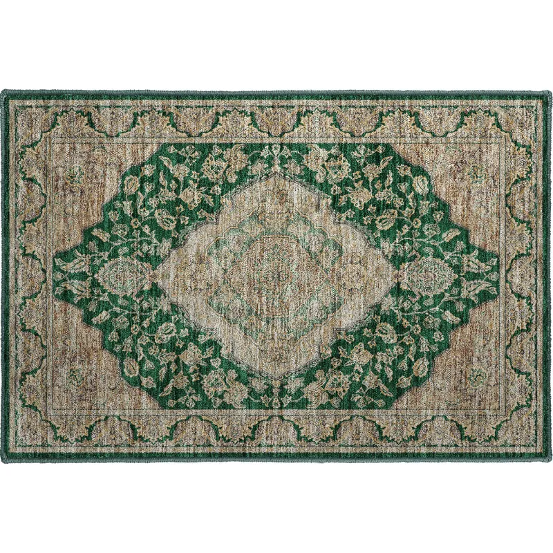 Luxury Washable Hatay Emerald 1\'8\" x 2\'6\" Rug
