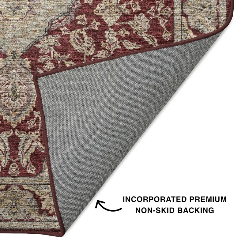 Luxury Washable Hatay Garnet 5\' x 7\'6\" Rug