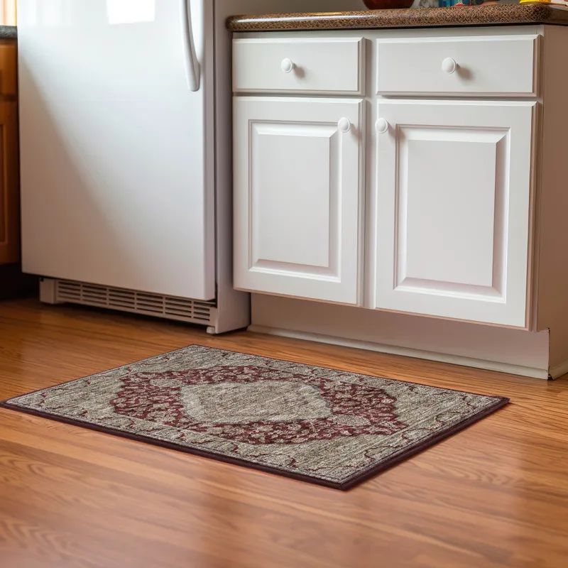 Luxury Washable Hatay Garnet 1\'8\" x 2\'6\" Rug