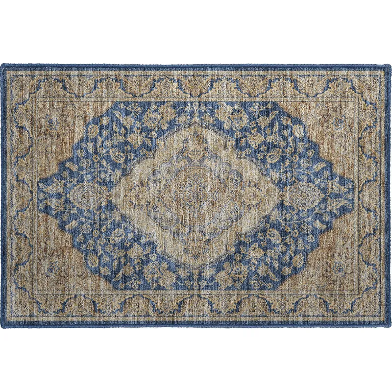 Luxury Washable Hatay Navy 1\'8\" x 2\'6\" Rug