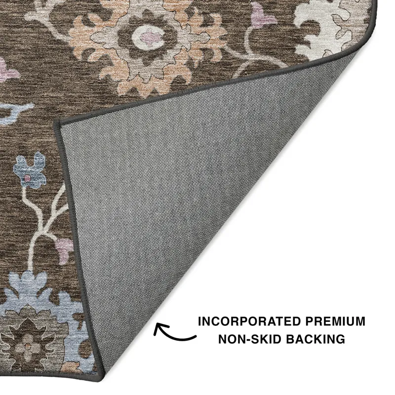 Luxury Washable Hatay Chocolate 2\'6\" x 3\'10\" Rug