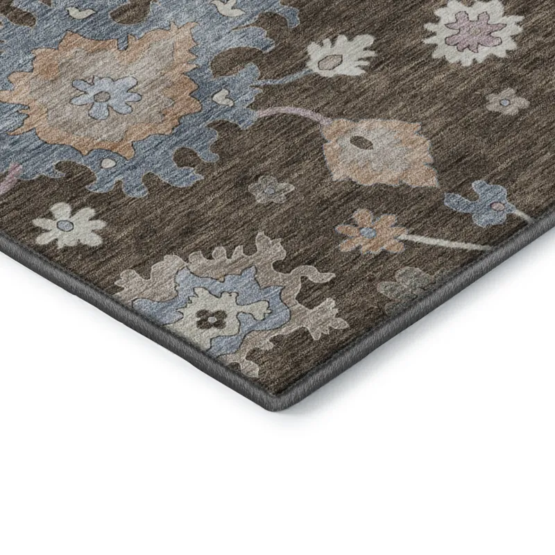 Luxury Washable Hatay Chocolate 2\'6\" x 3\'10\" Rug