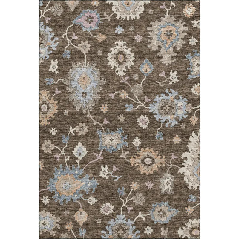 Luxury Washable Hatay Chocolate 2\'6\" x 3\'10\" Rug