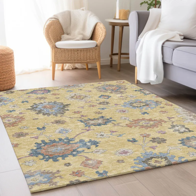 Luxury Washable Hatay Gold 3\' x 5\' Rug