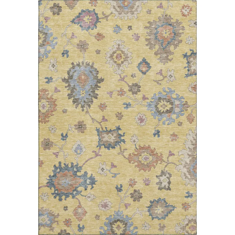 Luxury Washable Hatay Gold 3\' x 5\' Rug