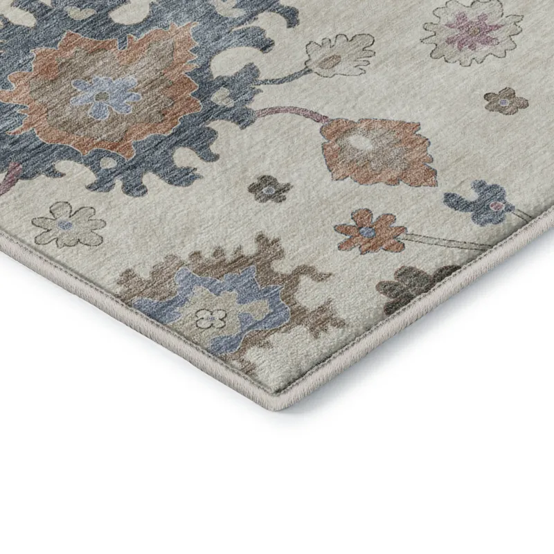 Luxury Washable Hatay Ivory 2\'3\" x 7\'6\" Runner Rug