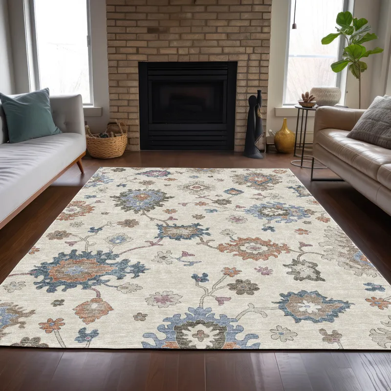 Luxury Washable Hatay Ivory 5\' x 7\'6\" Rug