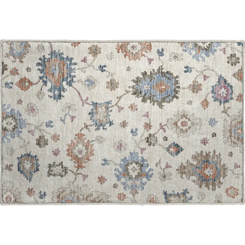 Luxury Washable Hatay Ivory 1\'8\" x 2\'6\" Rug