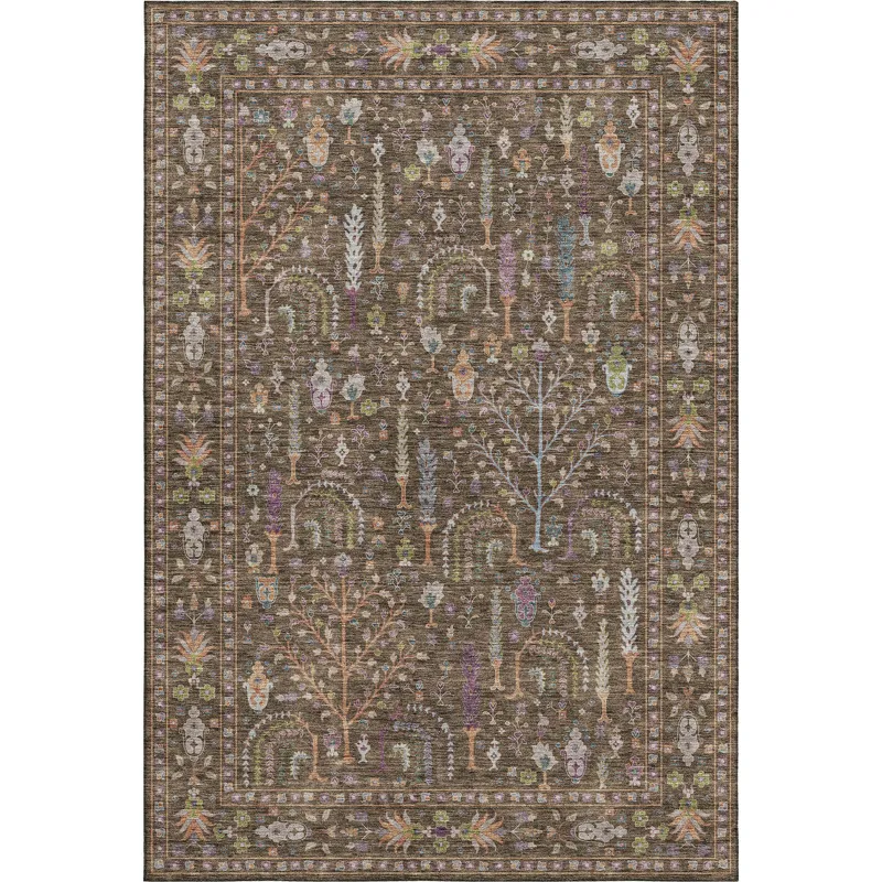 Luxury Washable Hatay Brown 3\' x 5\' Rug
