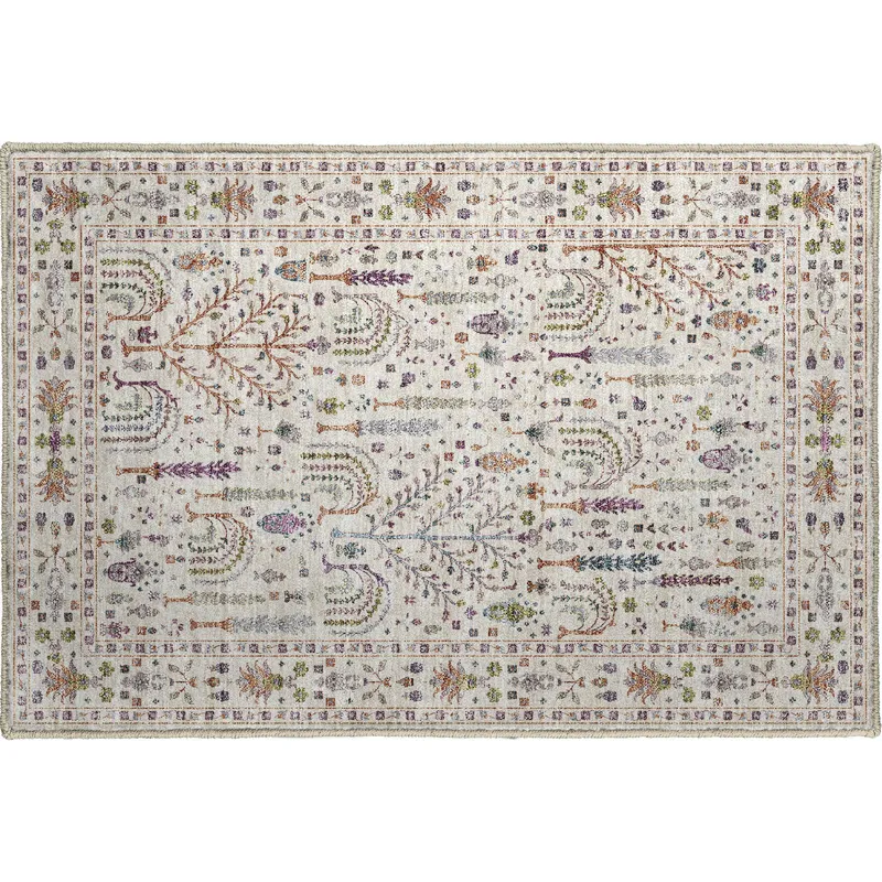 Luxury Washable Hatay Ivory 1\'8\" x 2\'6\" Rug