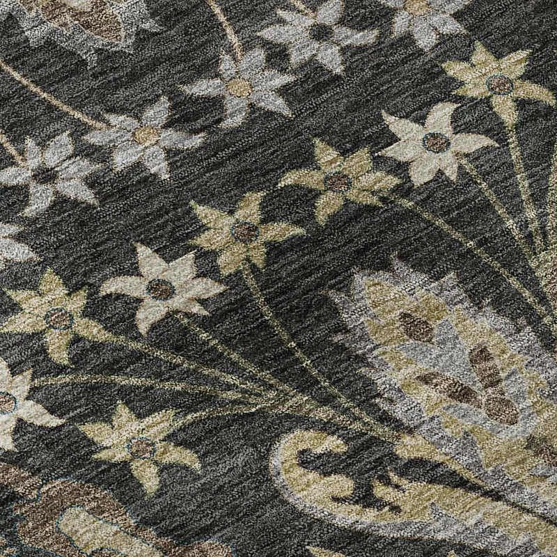 Luxury Washable Hatay Black 8\' x 10\' Rug