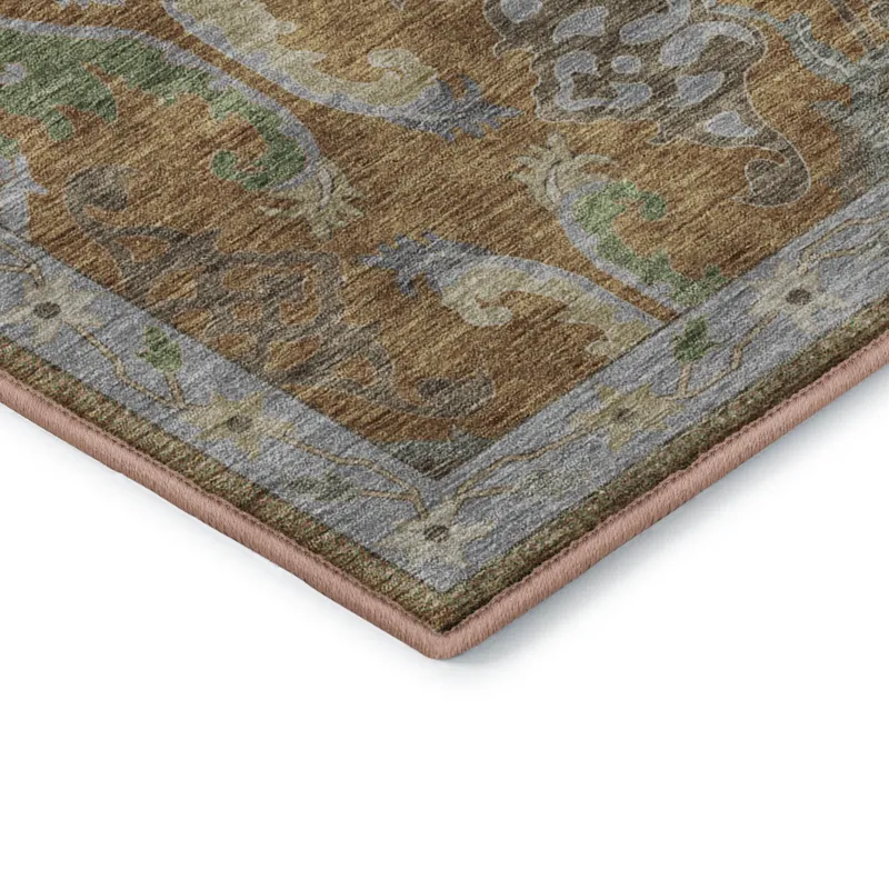 Luxury Washable Hatay Copper 2\'3\" x 7\'6\" Runner Rug