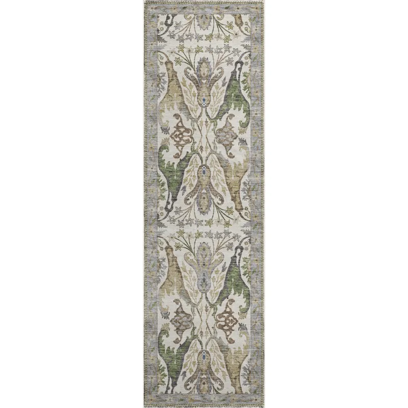 Luxury Washable Hatay Ivory 2\'3\" x 7\'6\" Runner Rug