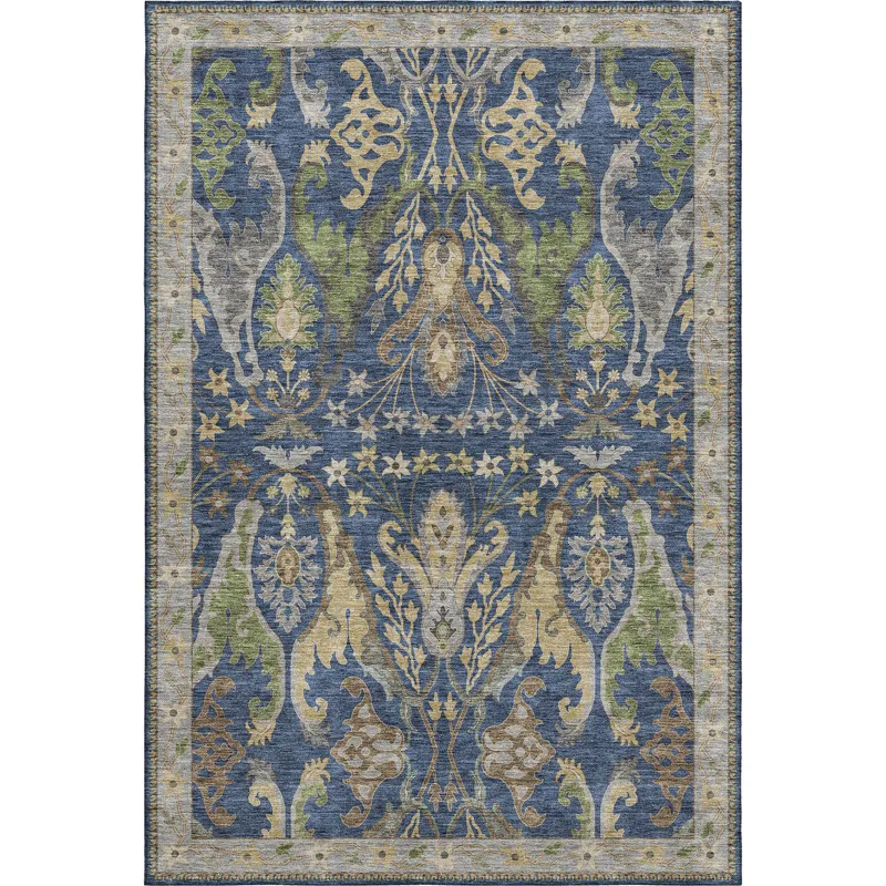Luxury Washable Hatay Navy 10\' x 14\' Rug