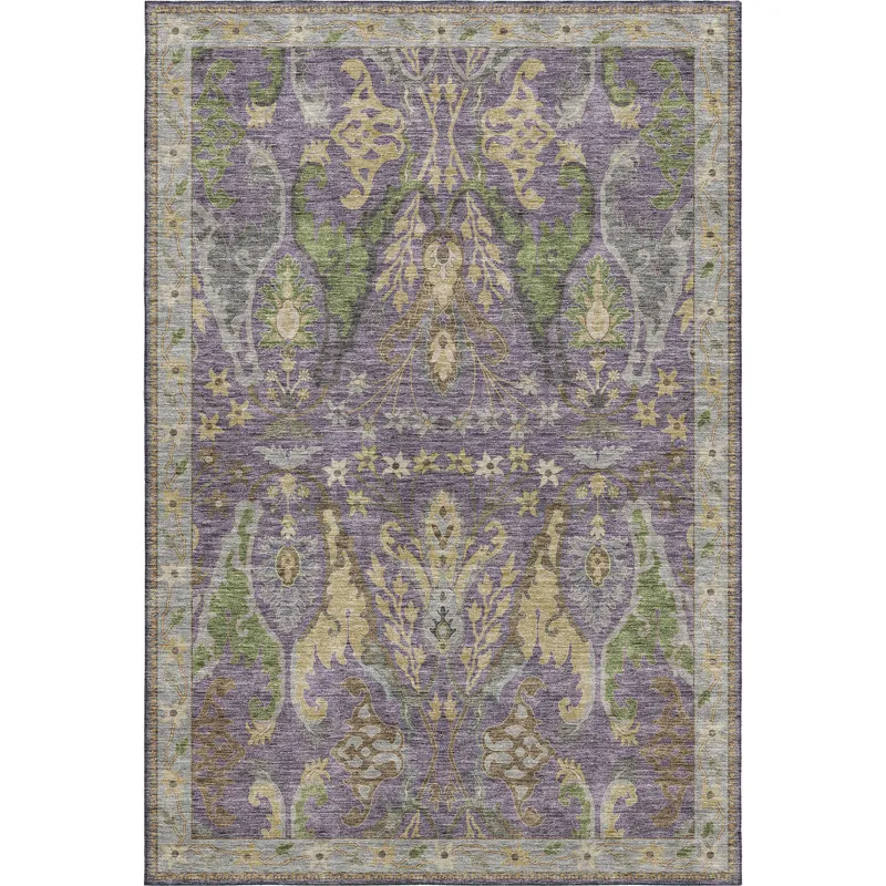 Luxury Washable Hatay Purple 5\' x 7\'6\" Rug