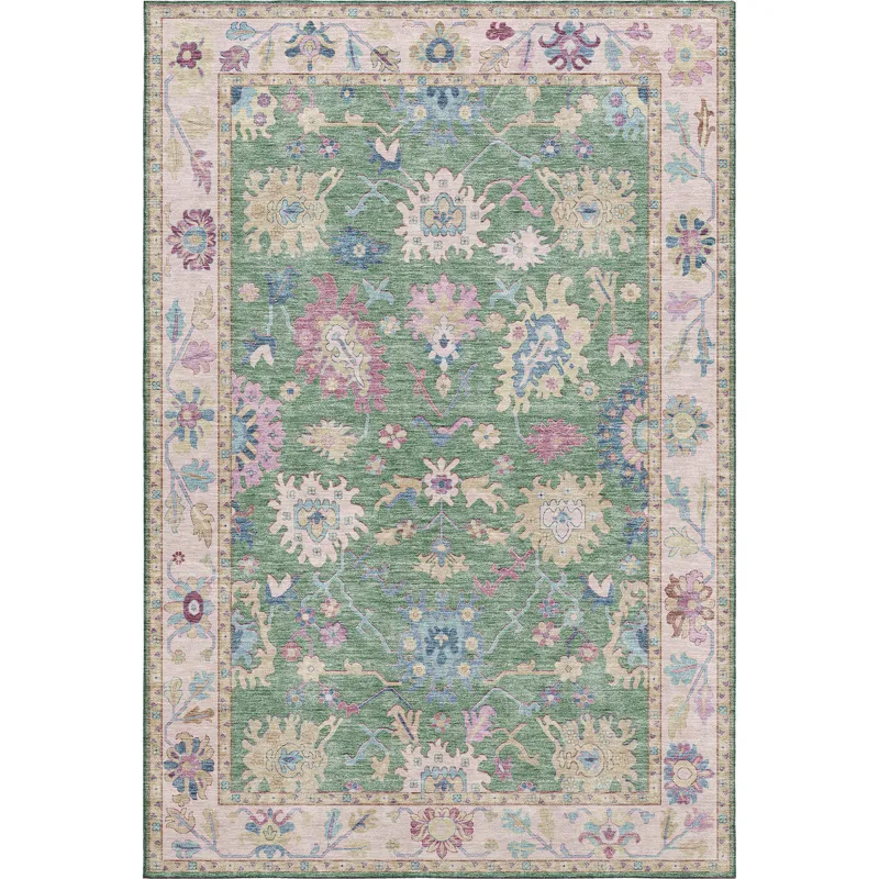 Luxury Washable Hatay Lime 5\' x 7\'6\" Rug