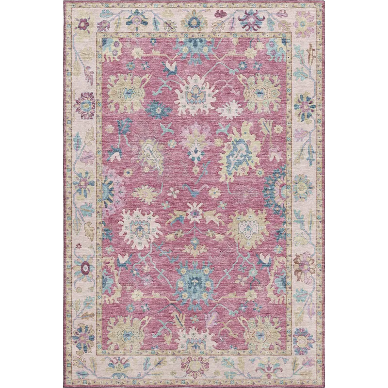 Luxury Washable Hatay Pink 3\' x 5\' Rug