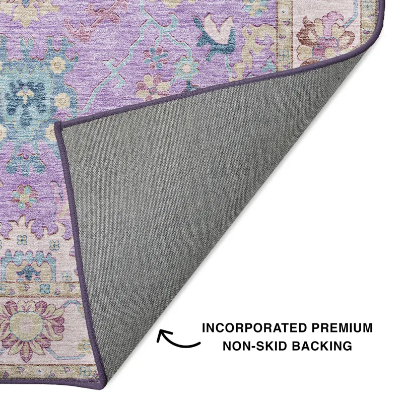 Luxury Washable Hatay Purple 9\' x 12\' Rug