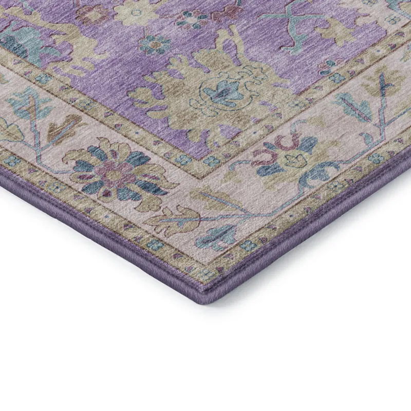 Luxury Washable Hatay Purple 9\' x 12\' Rug