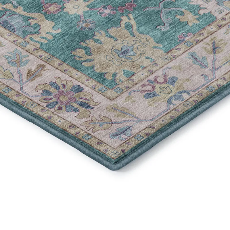 Luxury Washable Hatay Teal 3\' x 5\' Rug