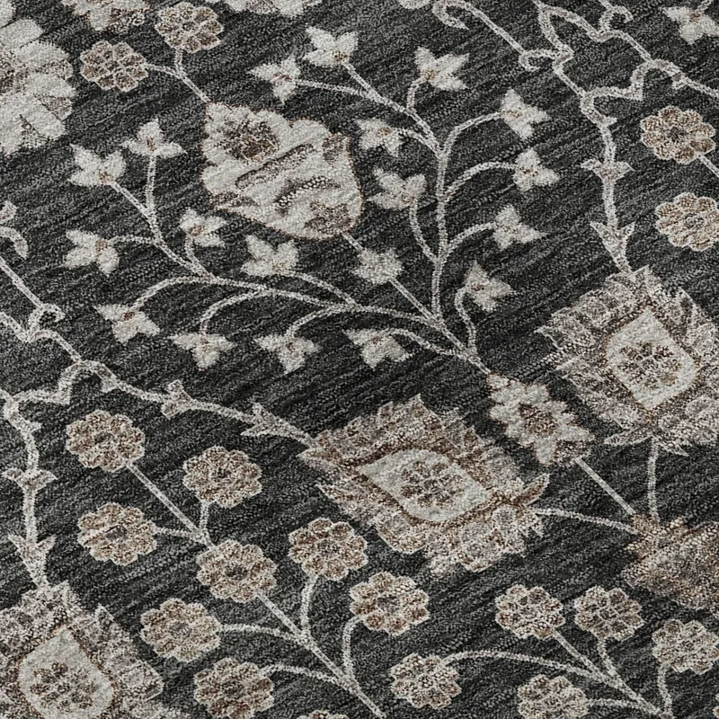 Luxury Washable Hatay Black 9\' x 12\' Rug