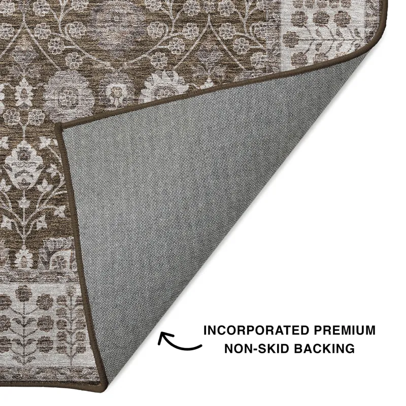 Luxury Washable Hatay Chocolate 2\'6\" x 3\'10\" Rug