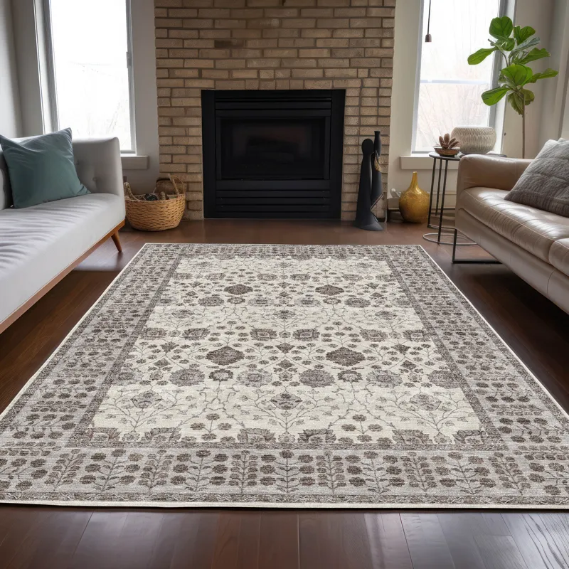 Luxury Washable Hatay Ivory 5\' x 7\'6\" Rug