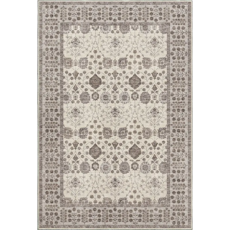 Luxury Washable Hatay Ivory 5\' x 7\'6\" Rug