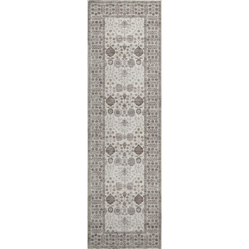 Luxury Washable Hatay Ivory 2\'3\" x 7\'6\" Runner Rug