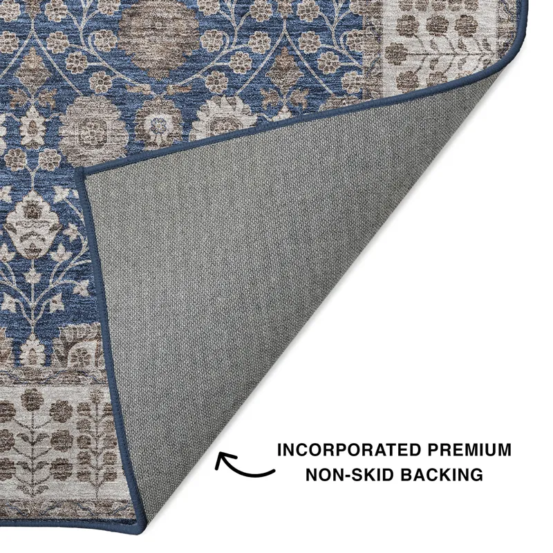 Luxury Washable Hatay Navy 8\' x 10\' Rug