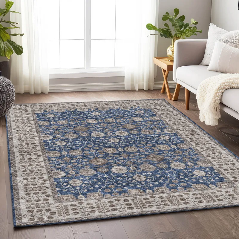 Luxury Washable Hatay Navy 8\' x 10\' Rug