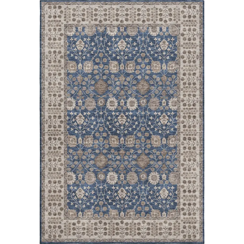 Luxury Washable Hatay Navy 8\' x 10\' Rug