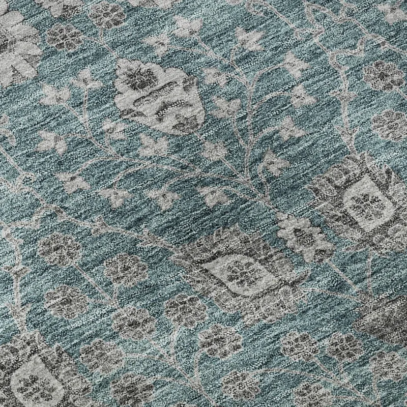 Luxury Washable Hatay Teal 2\'6\" x 3\'10\" Rug