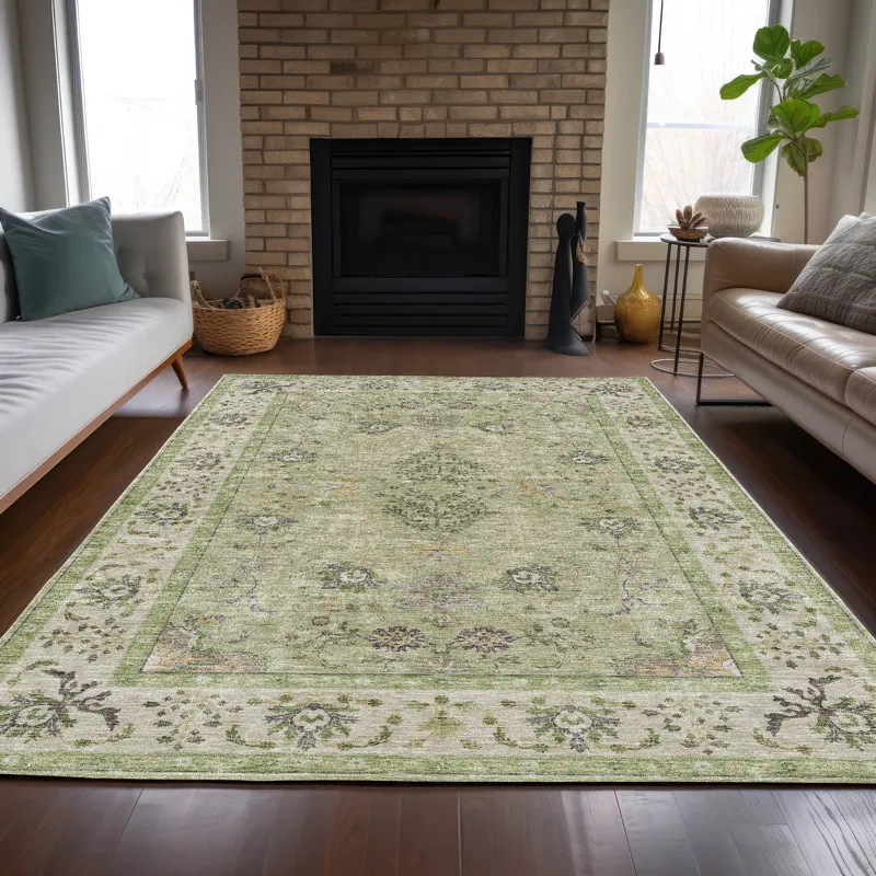 Luxury Washable Hatay Aloe 8\' x 10\' Rug