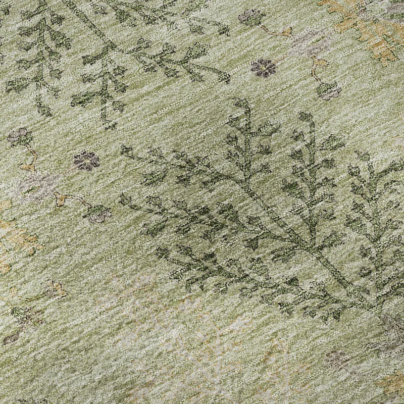 Luxury Washable Hatay Aloe 2\'3\" x 7\'6\" Runner Rug