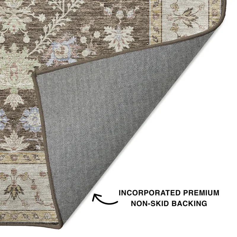 Luxury Washable Hatay Brown 9\' x 12\' Rug