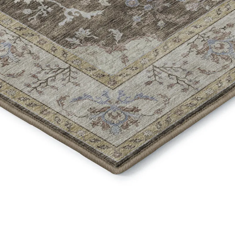 Luxury Washable Hatay Brown 9\' x 12\' Rug