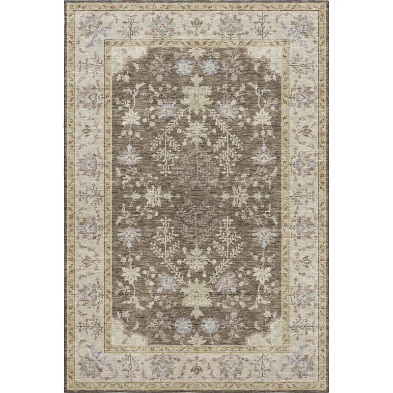 Luxury Washable Hatay Brown 9\' x 12\' Rug